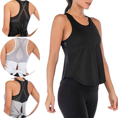 Women Fitness Sports Shirt Sleeveless