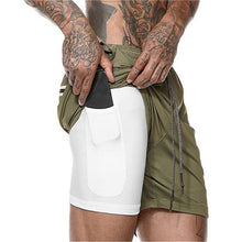 Load image into Gallery viewer, Running Shorts Men 2 in 1 Sports Jogging Fitness Shorts Training