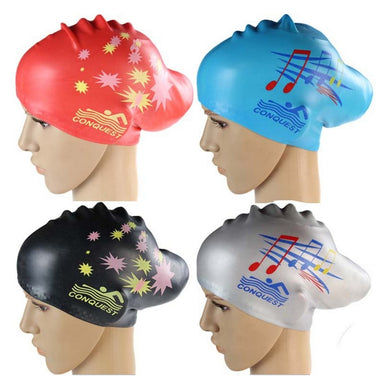 Women Swimming caps Silicone Super Large Long Hair Girls