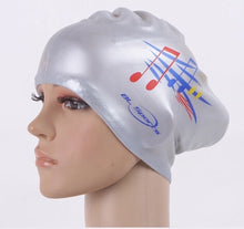 Load image into Gallery viewer, Women Swimming caps Silicone Super Large Long Hair Girls