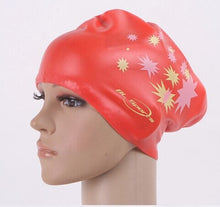 Load image into Gallery viewer, Women Swimming caps Silicone Super Large Long Hair Girls