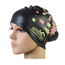 Load image into Gallery viewer, Women Swimming caps Silicone Super Large Long Hair Girls
