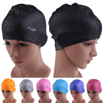Waterproof Swimming Caps Protect Ears Long Hair Sports