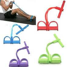 Load image into Gallery viewer, Fitness Gum 4 Tube Resistance Bands Latex Pedal