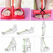 Load image into Gallery viewer, Fitness Gum 4 Tube Resistance Bands Latex Pedal